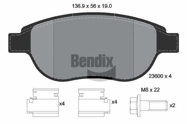 Brake Pad Set, disc brake (BPD1043)