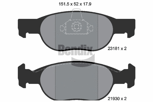 Brake Pad Set, disc brake (BPD1167)