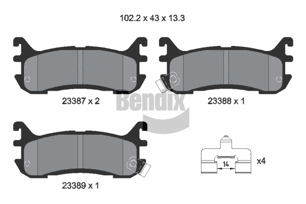 Brake Pad Set, disc brake (BPD1965)
