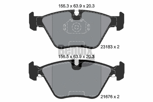 Brake Pad Set, disc brake (BPD1232)