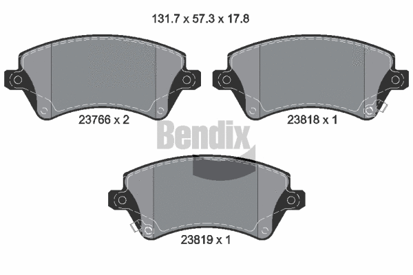 Brake Pad Set, disc brake (BPD1249)