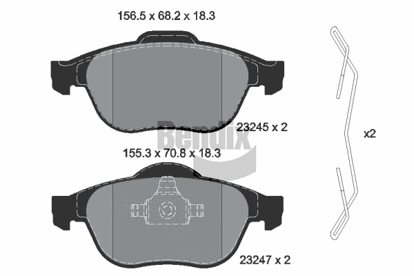 Brake Pad Set, disc brake (BPD1247)