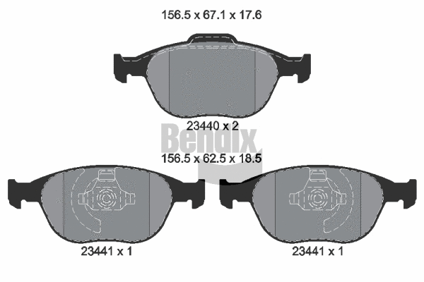 Brake Pad Set, disc brake (BPD1198)