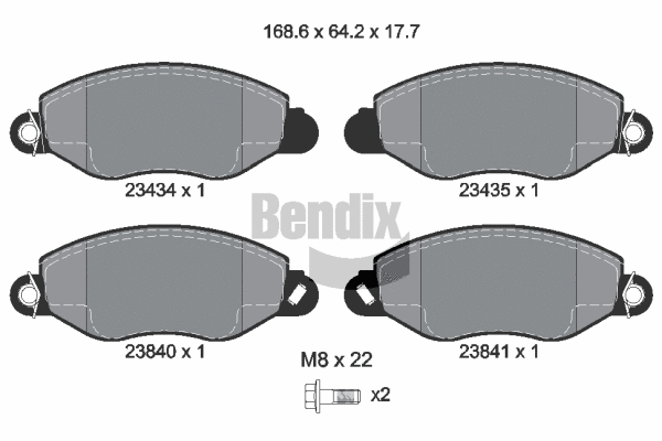 Brake Pad Set, disc brake (BPD1231)