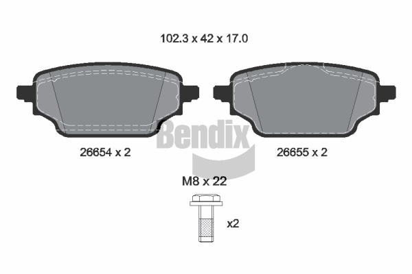 Brake Pad Set, disc brake (BPD2500)