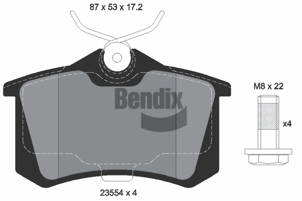 Brake Pad Set, disc brake (BPD1000)