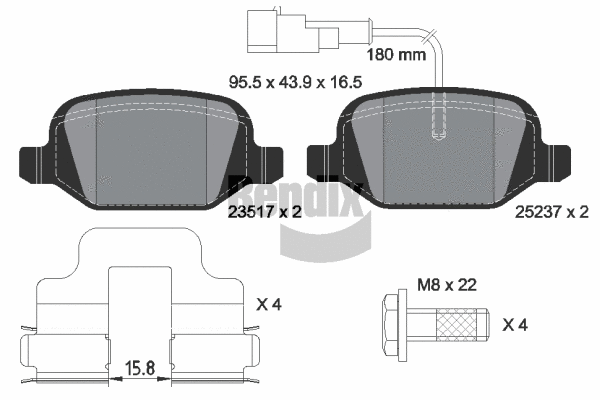 Brake Pad Set, disc brake (BPD1290)