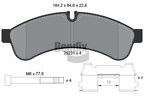 Brake Pad Set, disc brake (BPD1250)