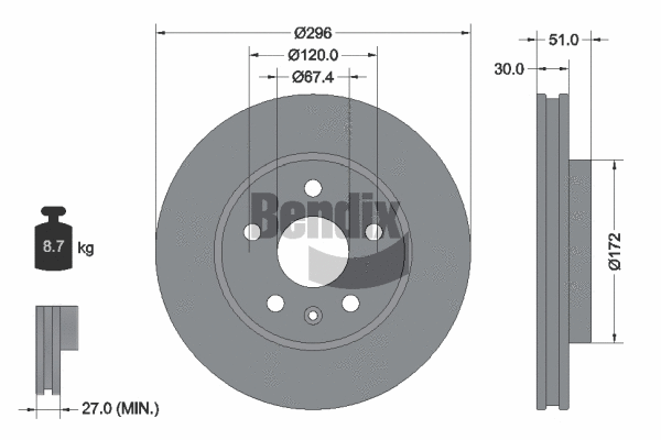 Brake Disc (BDS1093HC)