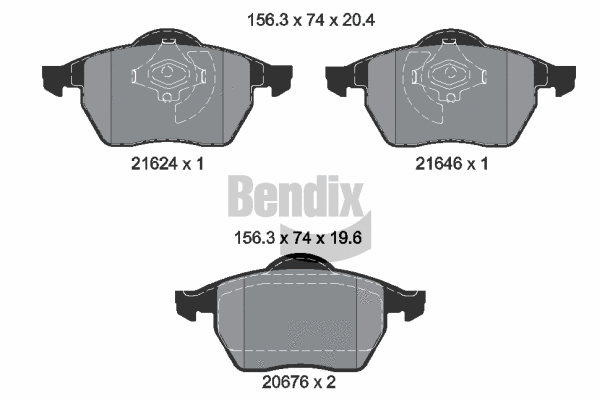 Brake Pad Set, disc brake (BPD1527)