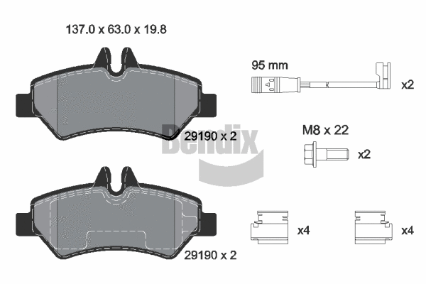 Brake Pad Set, disc brake (BPD1048)