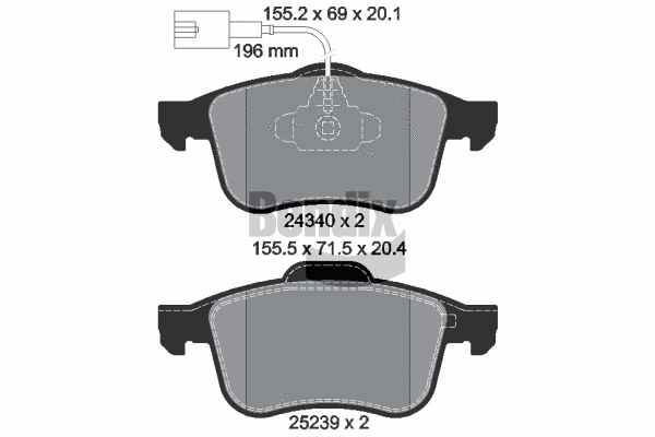 Brake Pad Set, disc brake (BPD1437)