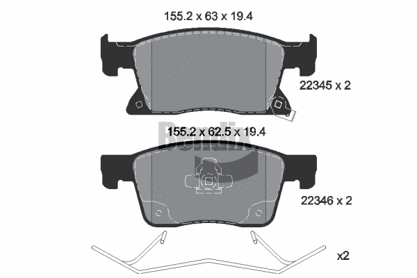 Brake Pad Set, disc brake (BPD1403)