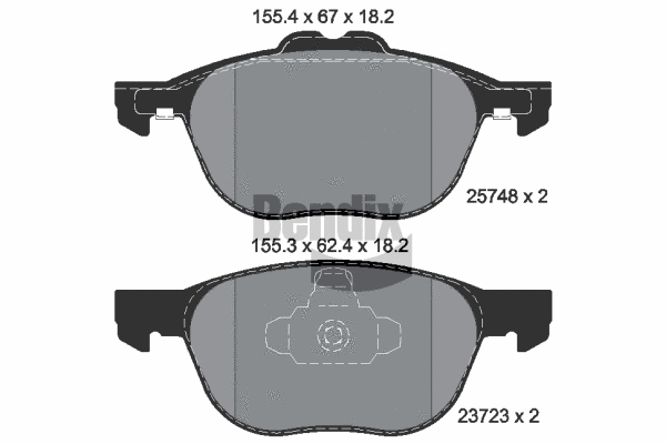 Brake Pad Set, disc brake (BPD1261)