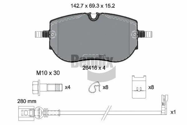 Brake Pad Set, disc brake (BPD2392)