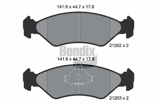 Brake Pad Set, disc brake (BPD1459)