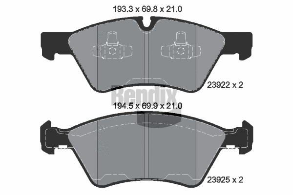 Brake Pad Set, disc brake (BPD1387)