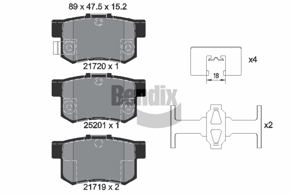 Brake Pad Set, disc brake (BPD1839)