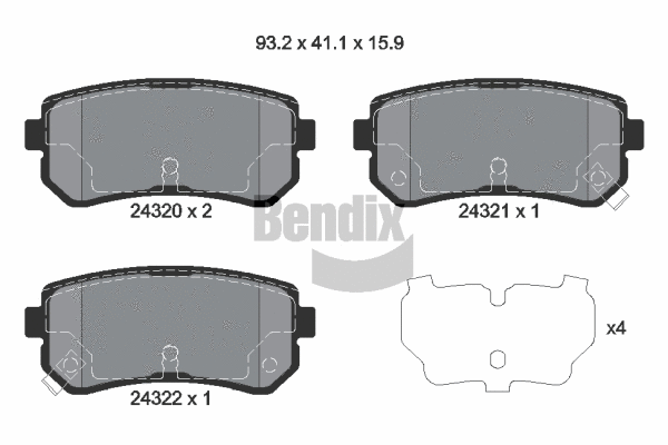 Brake Pad Set, disc brake (BPD1441)