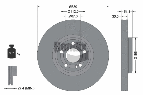 Brake Disc (BDS1927HC)