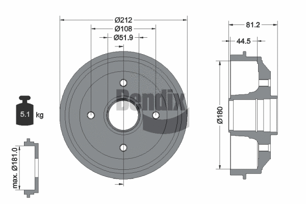 Brake Drum (BDM1027)