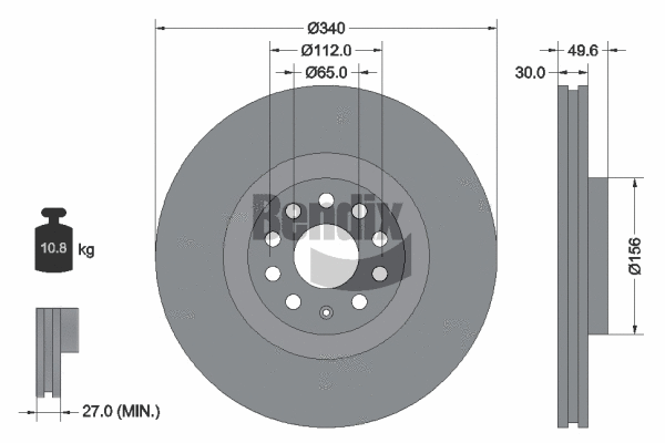 Brake Disc (BDS1358HC)