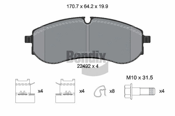 Brake Pad Set, disc brake (BPD2471)