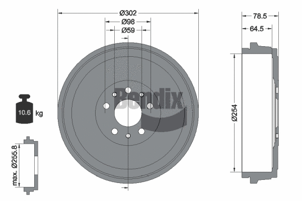 Brake Drum (BDM1154)