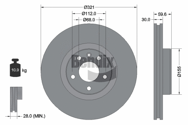 Brake Disc (BDS1185HC)