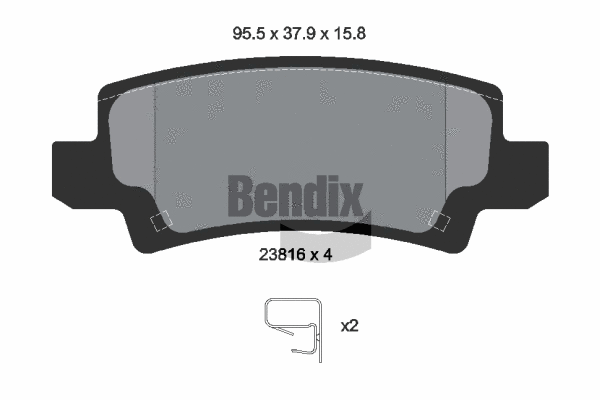 Brake Pad Set, disc brake (BPD1370)