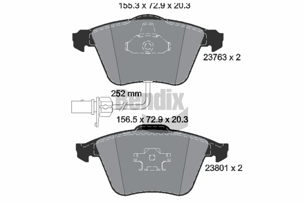 Brake Pad Set, disc brake (BPD1420)