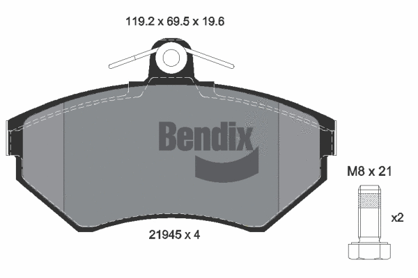 Brake Pad Set, disc brake (BPD1571)