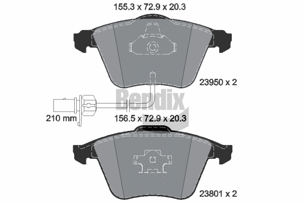 Brake Pad Set, disc brake (BPD1285)