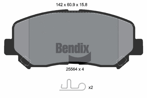 Brake Pad Set, disc brake (BPD1392)
