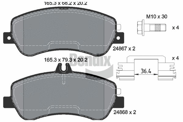 Brake Pad Set, disc brake (BPD1349)