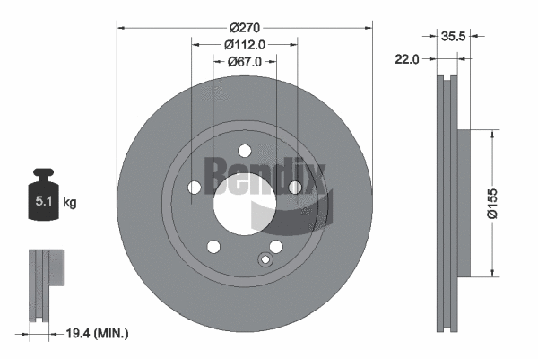 Brake Disc (BDS1846)