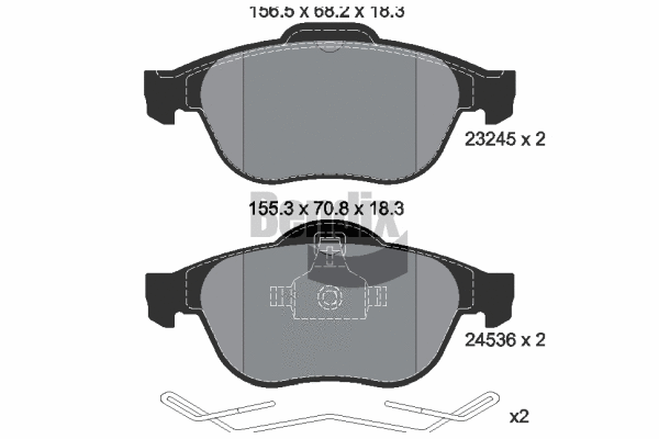 Brake Pad Set, disc brake (BPD1210)