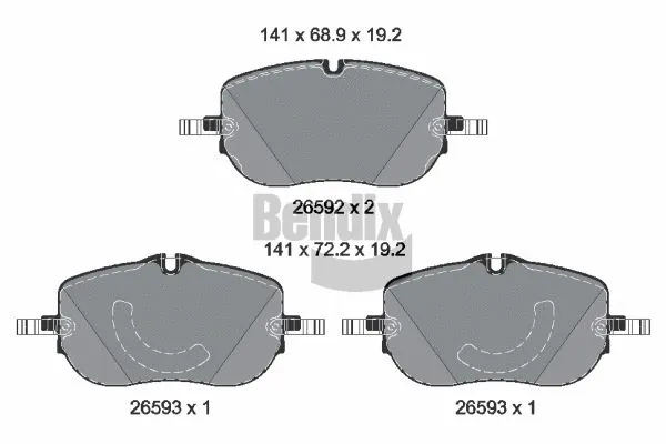 Brake Pad Set, disc brake (BPD2408)
