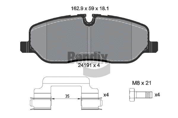 Brake Pad Set, disc brake (BPD1376)