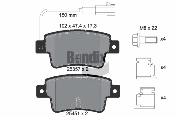 Brake Pad Set, disc brake (BPD1311)