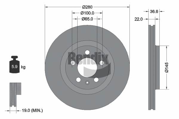 Brake Disc (BDS1017HC)