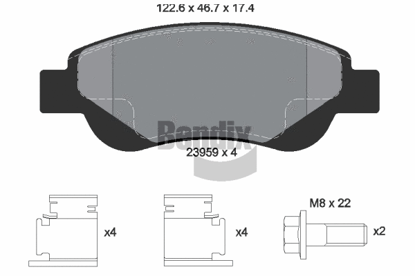 Brake Pad Set, disc brake (BPD1049)
