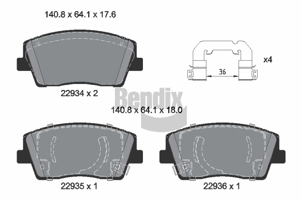 Brake Pad Set, disc brake (BPD2460)