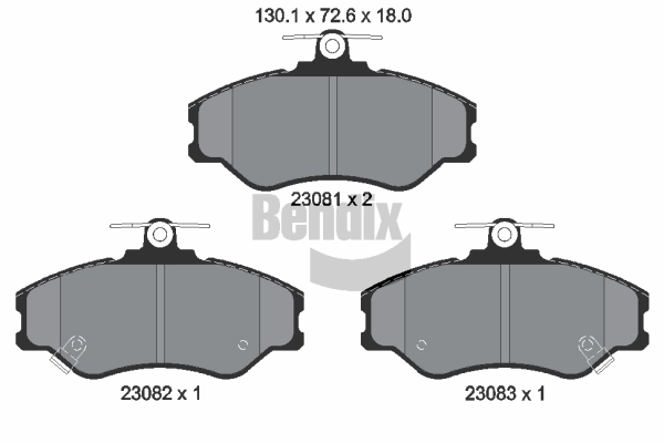 Brake Pad Set, disc brake (BPD1913)