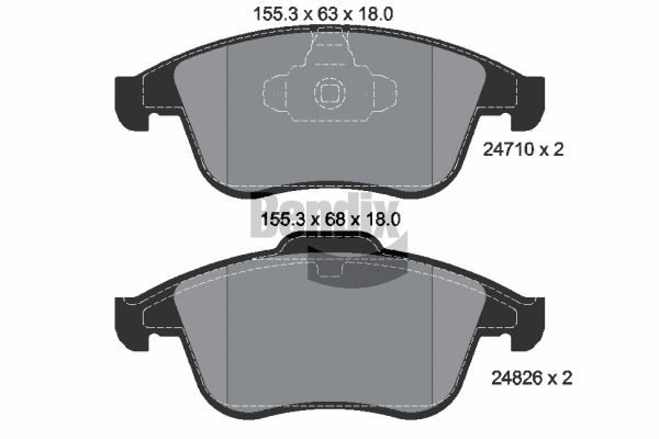 Brake Pad Set, disc brake (BPD1066)