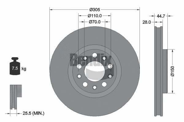 Brake Disc (BDS2257HC)
