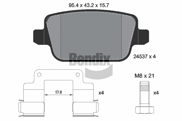 Brake Pad Set, disc brake (BPD1500)