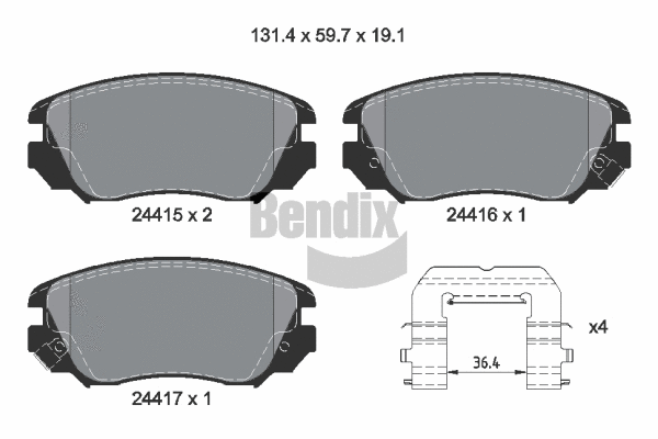 Brake Pad Set, disc brake (BPD1179)