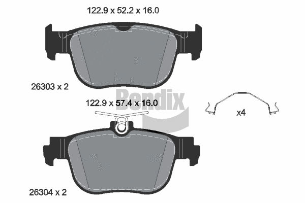 Brake Pad Set, disc brake (BPD1652)