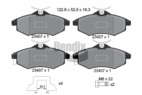Brake Pad Set, disc brake (BPD1029)